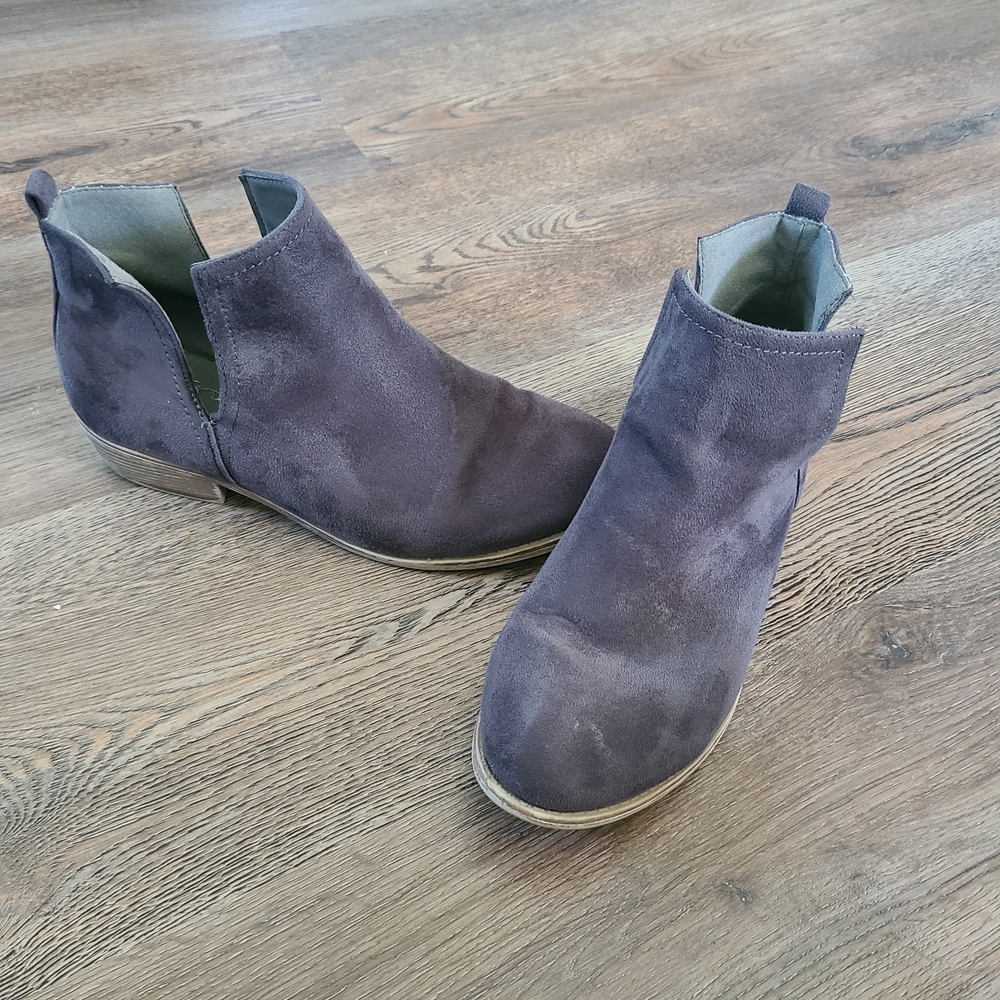 Women's Suede Ankle Boots - Purple